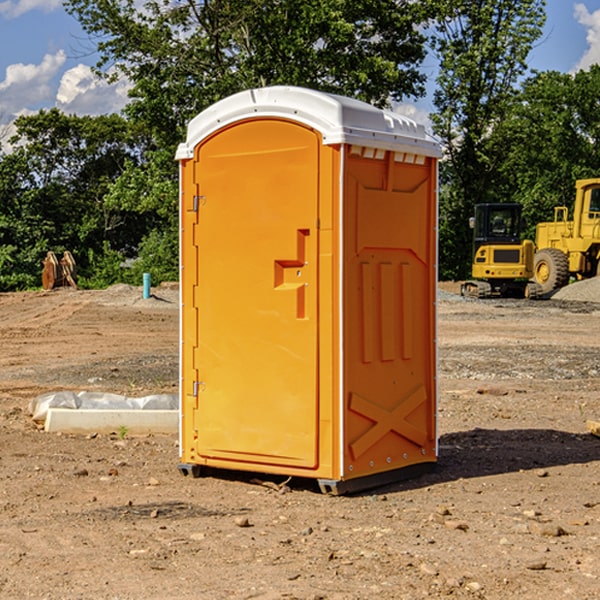 how often are the portable toilets cleaned and serviced during a rental period in Blanchard